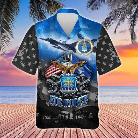 Classic Proudly Served United States Air Force Design Hawaiian Shirt, Hawaiian Shirt Gift, Christmas Gift