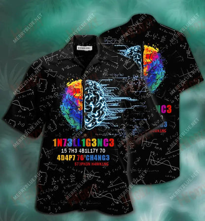 Funny Intelligence Unisex Short Sleeve Shirt Vacation Hawaiian T Shirts Hawaiian Crazy Shirts Hawaiian Shirts For Men, Hawaiian Shirt Gift, Christmas Gift