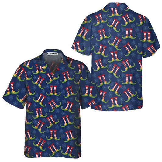 Christmas Elves Legs Gift For Holiday Hawaiian Shirt, Hawaiian For Gift