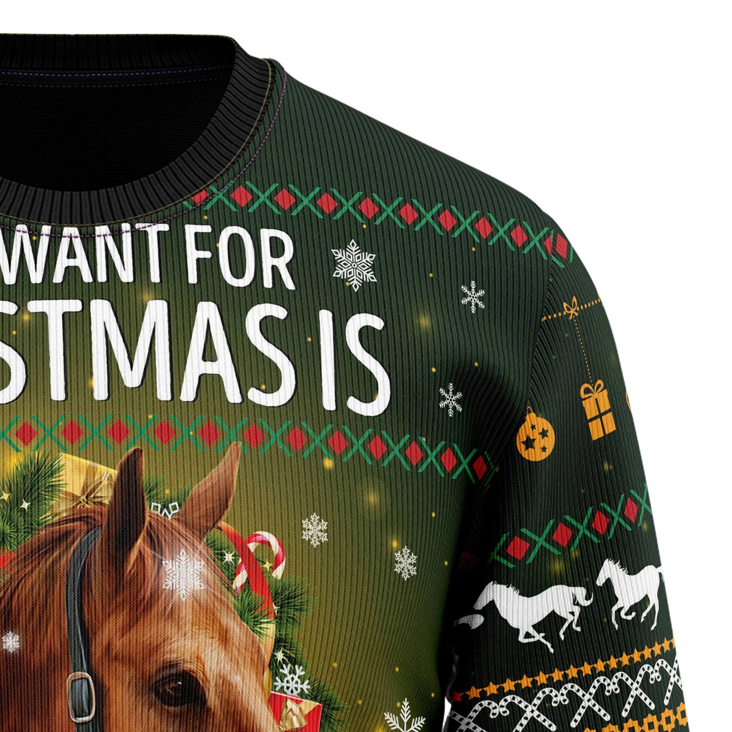 Horse All I Need For Christmas Ugly Christmas Sweater,Christmas Ugly Sweater,Christmas Gift,Gift Christmas 2024