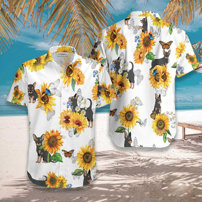 Flower Species Chihuahua Lover With Sunflower Hawaiian Shirt,Hawaiian Shirt Gift, Christmas Gift
