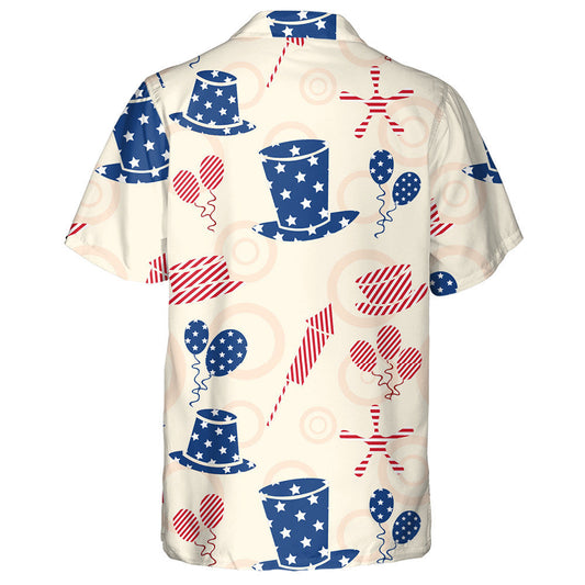 American Independence Day Celebration With Balloon Hat Firework Hawaiian Shirt, Hawaiian Shirt Gift, Christmas Gift