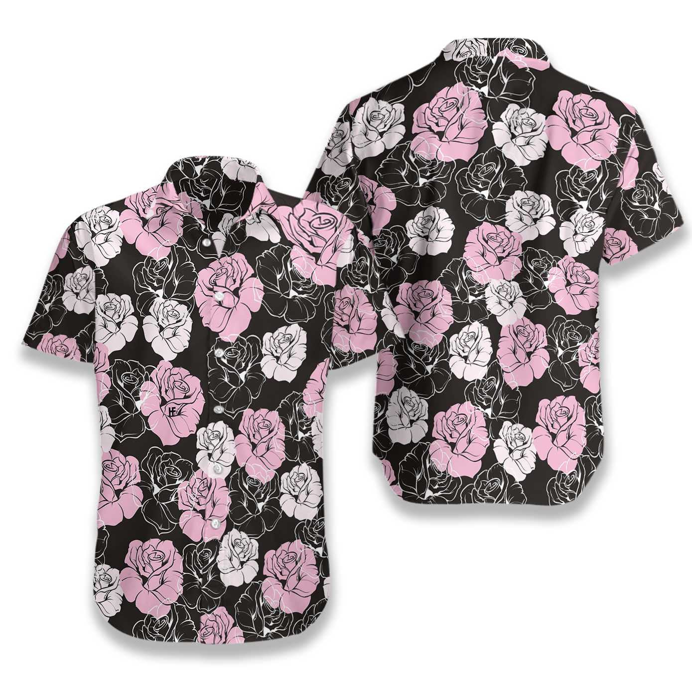 Pink And White Flower Design Hawaiian Shirt, Hawaiian Shirt Gift, Christmas Gift