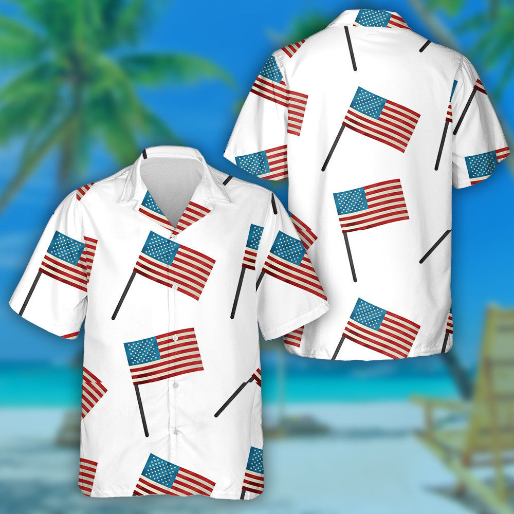 Modern Concept Of Happy Independence Day With American Flags Hawaiian Shirt, Hawaiian Shirt Gift, Christmas Gift