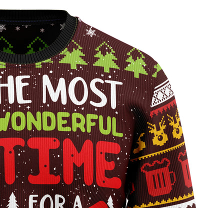 Time For Beer Ugly Christmas Sweater, Christmas Gift,Gift Christmas 2024