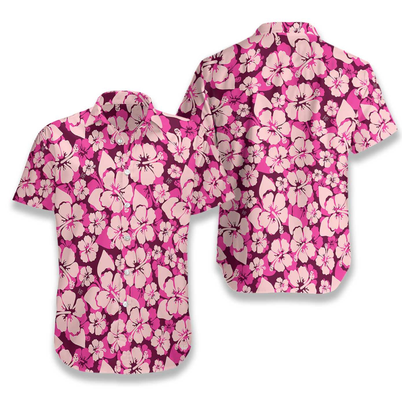 Flower On Pink Background Design Hawaiian Shirt, Hawaiian Shirt Gift, Christmas Gift