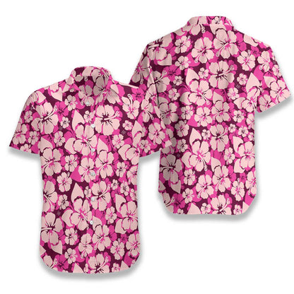 Flower On Pink Background Design Hawaiian Shirt, Hawaiian Shirt Gift, Christmas Gift