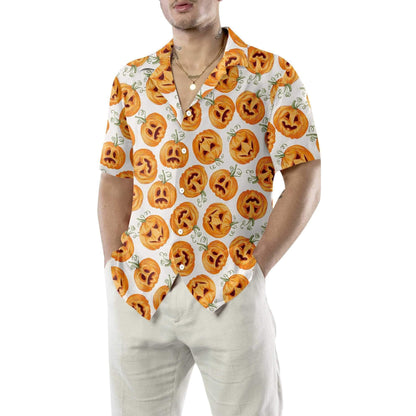 Pumpkin Pattern Halloween Hawaiian Shirt, Halloween Shirt For Men And Women,Hawaiian Shirt Gift, Christmas Gift