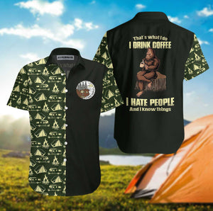 Amazing Drink Coffee And Hate People Hawaiian Shirt, Hawaiian For Gift