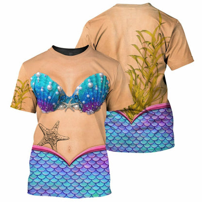 Mermaids - 3D All Over Printed Shirt Tshirt Hoodie Apparel