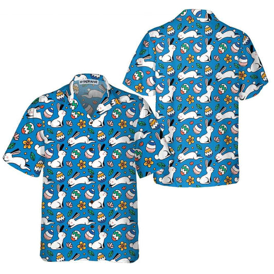 Hand Drawn Colorful Easter Pattern Hawaiian Shirt, Hawaiian For Gift