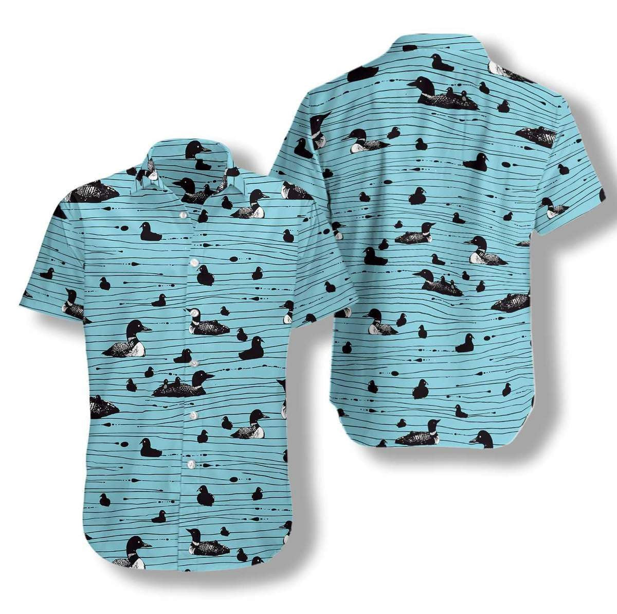 Duck Pattern Awesome Background Design Hawaiian Shirt,Hawaiian Shirt Gift, Christmas Gift