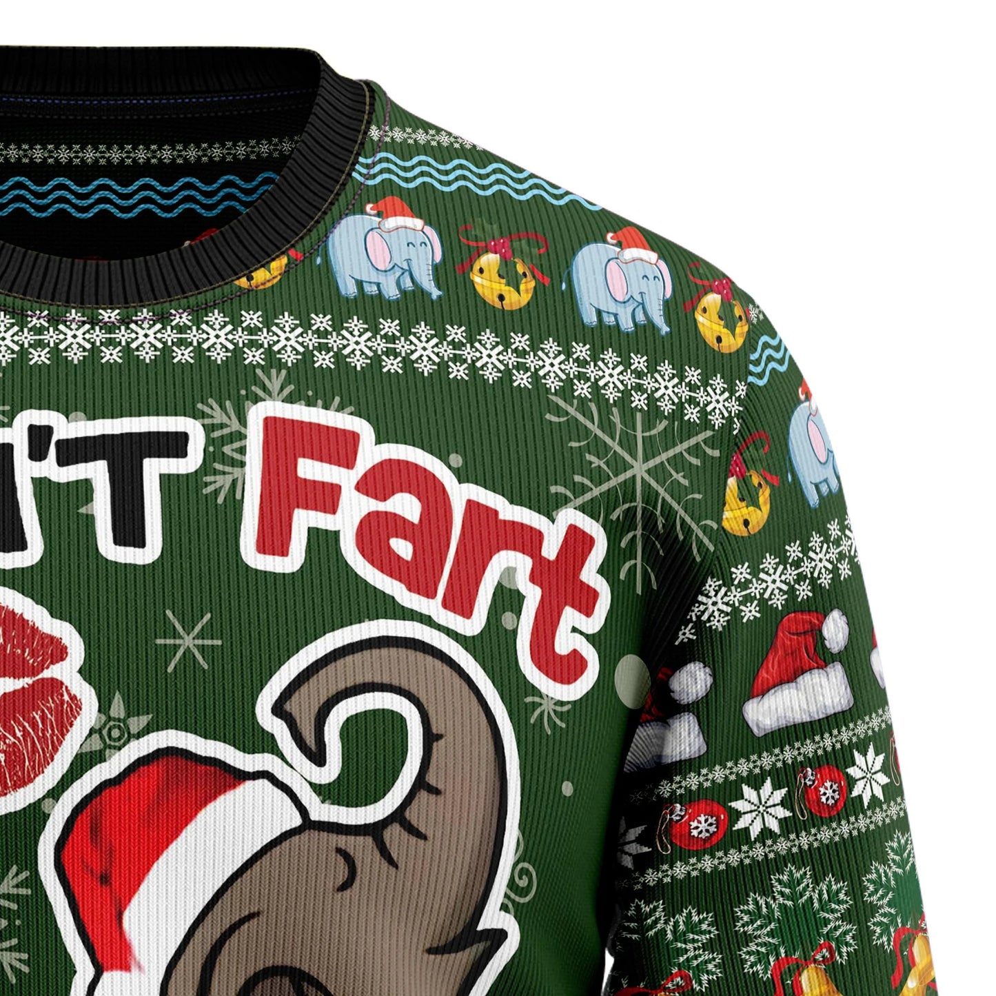 Elephant I Didn't Fart My Butt Blew You A Kiss Ugly Christmas Sweater,Christmas Ugly Sweater,Christmas Gift,Gift Christmas 2024