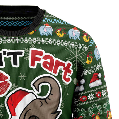 Elephant I Didn't Fart My Butt Blew You A Kiss Ugly Christmas Sweater,Christmas Ugly Sweater,Christmas Gift,Gift Christmas 2024