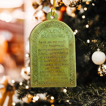 Celtic Blessing Ornament, Happy Christmas Ornament, Christmas Gift, Christmas Decoration