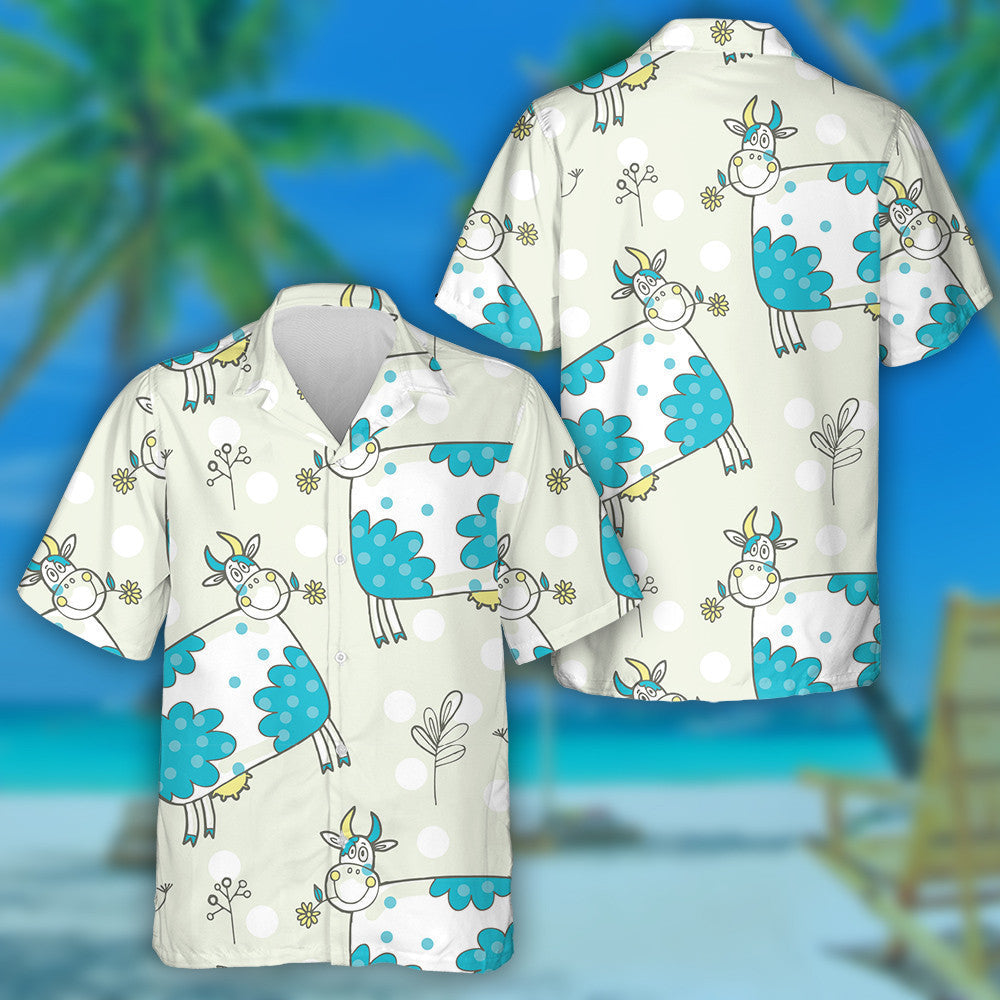 Spotted Cows Graze In The Meadow Hawaiian Shirt,Hawaiian Shirt Gift, Christmas Gift