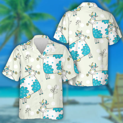 Spotted Cows Graze In The Meadow Hawaiian Shirt,Hawaiian Shirt Gift, Christmas Gift