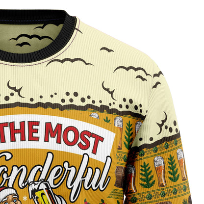 Christmas Most Wonderful Time For Beer Ugly Christmas Sweater,Christmas Gift,Gift Christmas 2024