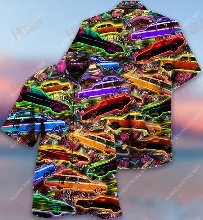 Colorful Evil Skull Short Short Sleeve Shirt Summer Hawaiian T Shirts Tactical Hawaiian Shirt Hawaiian Shirt Pattern, Hawaiian Shirt Gift, Christmas Gift