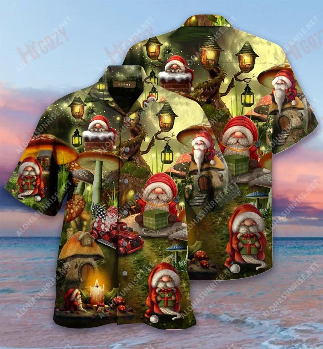 The Gift Of The Gnomes Christmas Short Hawaiian Shirt Summer Aloha Shirt Tactical Hawaiian Shirt Funny Hawaiian Shirts, Hawaiian Shirt Gift, Christmas Gift