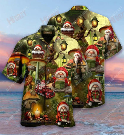 The Gift Of The Gnomes Christmas Short Hawaiian Shirt Summer Aloha Shirt Tactical Hawaiian Shirt Funny Hawaiian Shirts, Hawaiian Shirt Gift, Christmas Gift