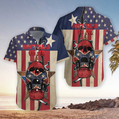 Don't Tread On Me Texas Pattern Hawaiian Shirt,Hawaiian Shirt Gift, Christmas Gift