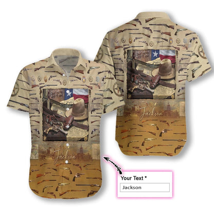 Vintage Texas Heritage Custom Name Hawaiian Shirt, Hwaiian For Gift