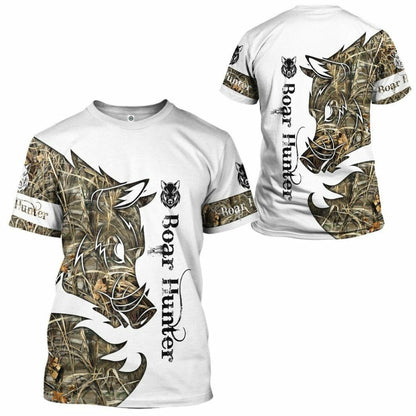 3D Wildschweinjäger Custom T-Shirt Hoodie Bekleidung