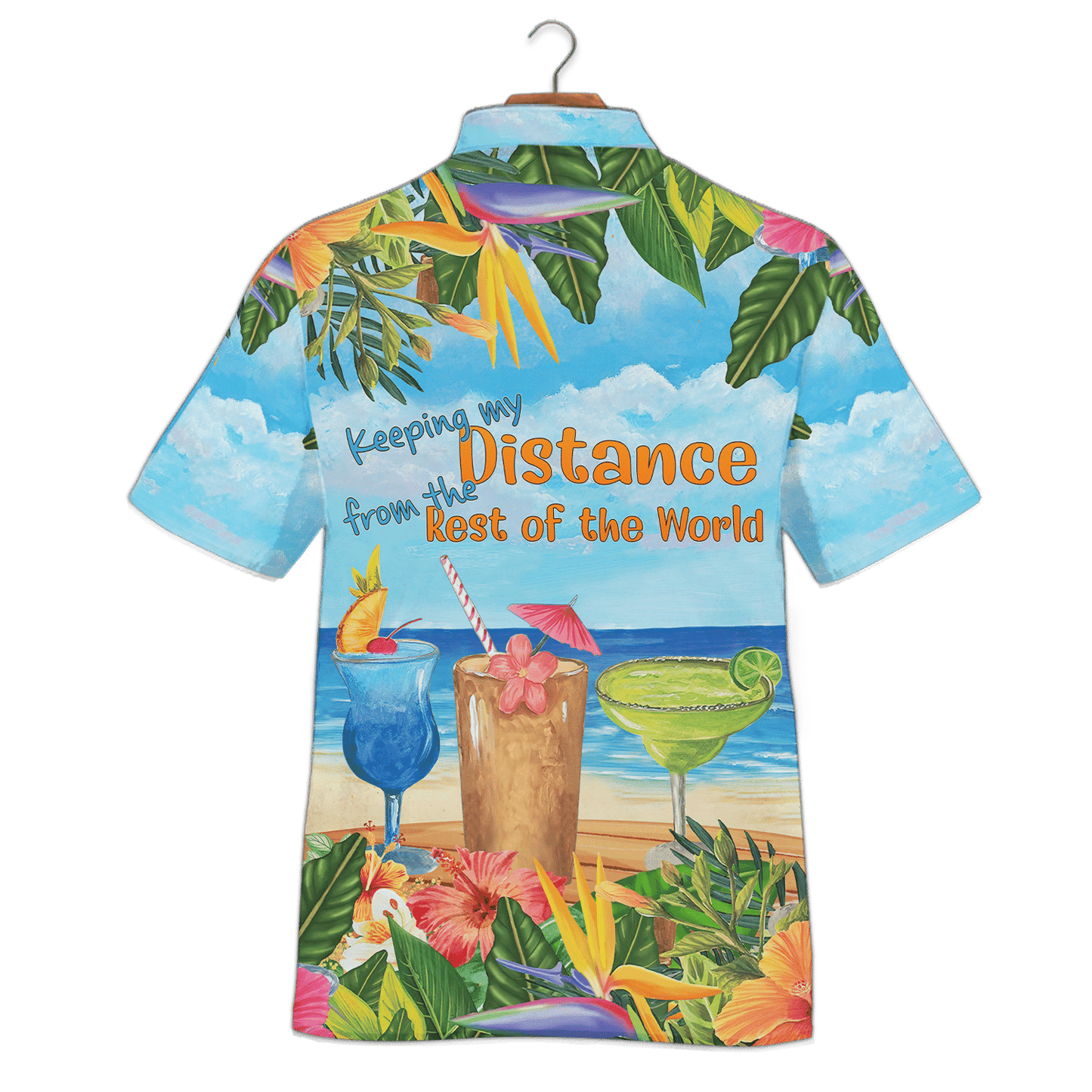 Margarita Cocktail On The Beach Pattern Hawaiian Shirt,Hawaiian Shirt Gift, Christmas Gift
