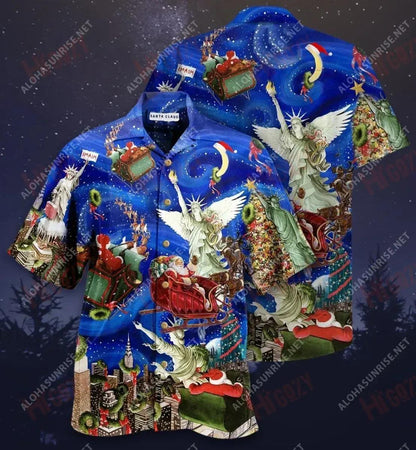 Dear Santa, Give Me Liberty N Christmas Short Hawaiian Shirt Ocean Hawaiian T Shirts Hawaiian Crazy Shirts Hawaiian Shirt Pattern, Hawaiian Shirt Gift, Christmas Gift