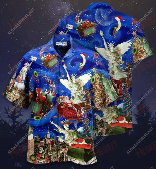 Dear Santa, Give Me Liberty N Christmas Short Hawaiian Shirt Ocean Hawaiian T Shirts Hawaiian Crazy Shirts Hawaiian Shirt Pattern, Hawaiian Shirt Gift, Christmas Gift