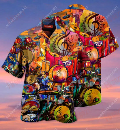 Life Is Better With A Drummer Short Short Sleeve Shirt Vacation Hawaiian T Shirts Vintage Hawaiian Shirts Hawaiian Shirt Pattern, Hawaiian Shirt Gift, Christmas Gift