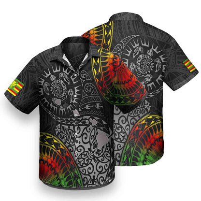 Kanaka Maoli Pattern On Grey Background Design Hawaiian Shirt, Hawaiian Shirt Gift, Christmas Gift