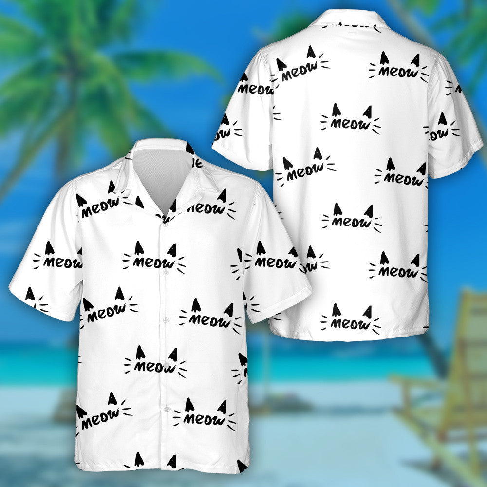 Comic Little Cats And Meow In Cartoon Style Hawaiian Shirt, Hawaiian Shirt Gift, Christmas Gift