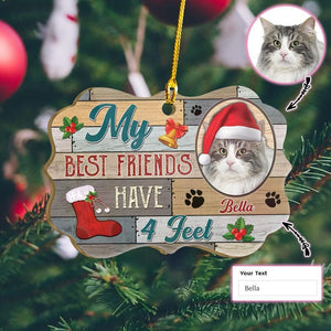 Best Pet Personalized Circle Custom Ornament, Christmas Ornament Gift, Christmas Gift, Christmas Decoration