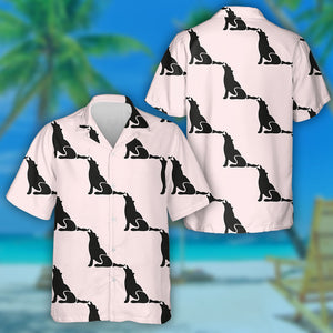 Abstract Wolf Symbols In Cartoon Style Hawaiian Shirt, Hawaiian For Gift