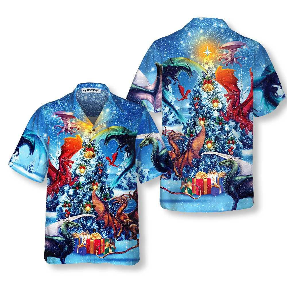Christmas Dragons Reunion Christmas Hawaiian Shirt, Hawaiian For Gift