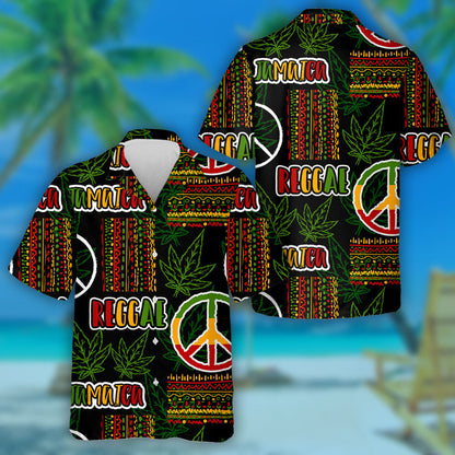 Hippie Peace Sign Floral And Rainbow On Black Background Hawaiian Shirt, Hawaiian Shirt Gift, Christmas Gift