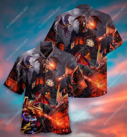 Time Stops For No Man Short Hawaiian Shirt Ocean Tropical Shirts Hawaiian Crazy Shirts Hawaiian Shirts For Men, Hawaiian Shirt Gift, Christmas Gift