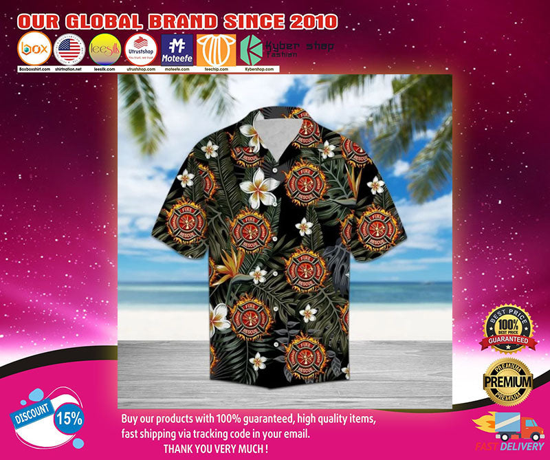 Firefighter Hawaiian Shirt, Hawaiian Shirt Gift, Christmas Gift