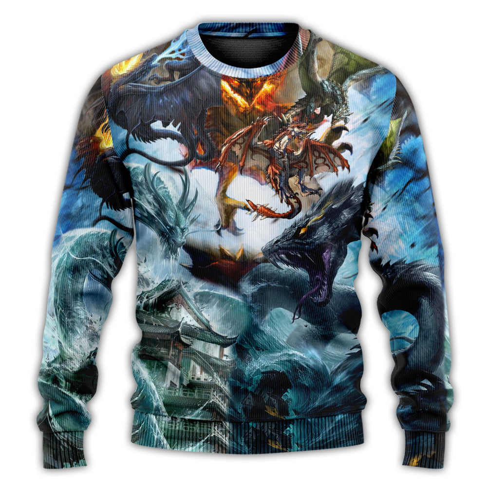 Dragon Battle Of Gods Ugly Christmas Sweater, Christmas Gift, Gift Christmas 2024