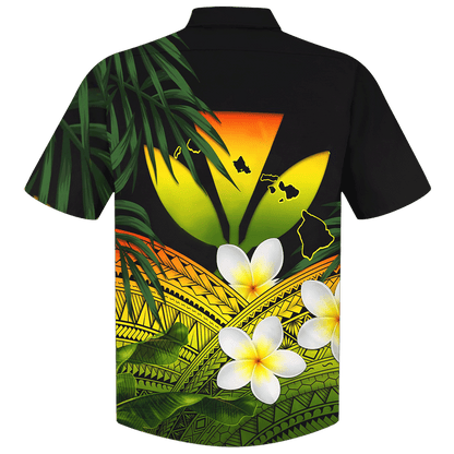 Classic White Floral And Leaves Design Hawaiian Shirt, Hawaiian For Gift