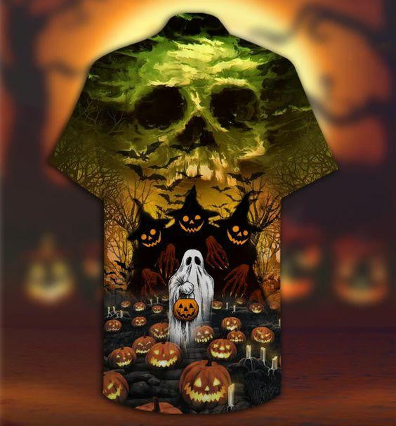 Halloween Ghost Just Want To Have Fun Background Hawaiian Shirt, Hawaiian Shirt Gift, Christmas Gift