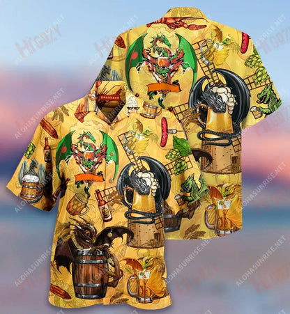 Drunkgon Unisex Short Hawaiian Shirt Vacation Aloha Shirt Best Hawaiian Shirts Funny Hawaiian Shirts, Hawaiian Shirt Gift, Christmas Gift