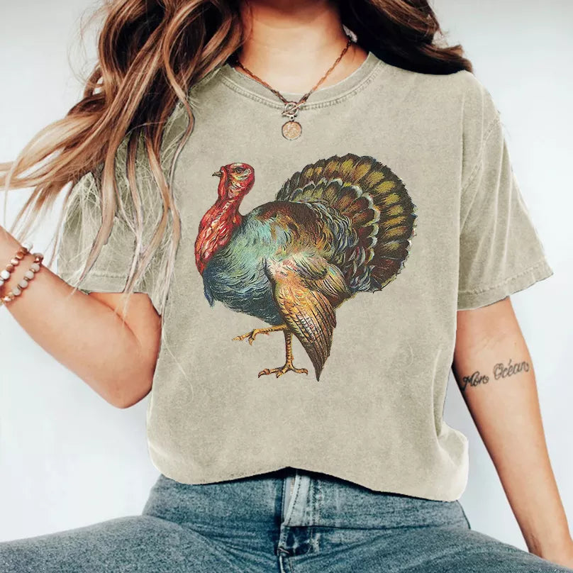 Thanksgiving Vintage Turkey Shirt, Christmas Sweatshirt Cute, Christmas Winter Sweatshirt