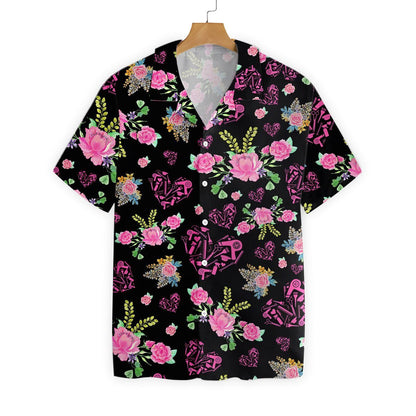 Flower And Hair Stylist Seamless Background Design Hawaiian Shirt, Hawaiian Shirt Gift, Christmas Gift