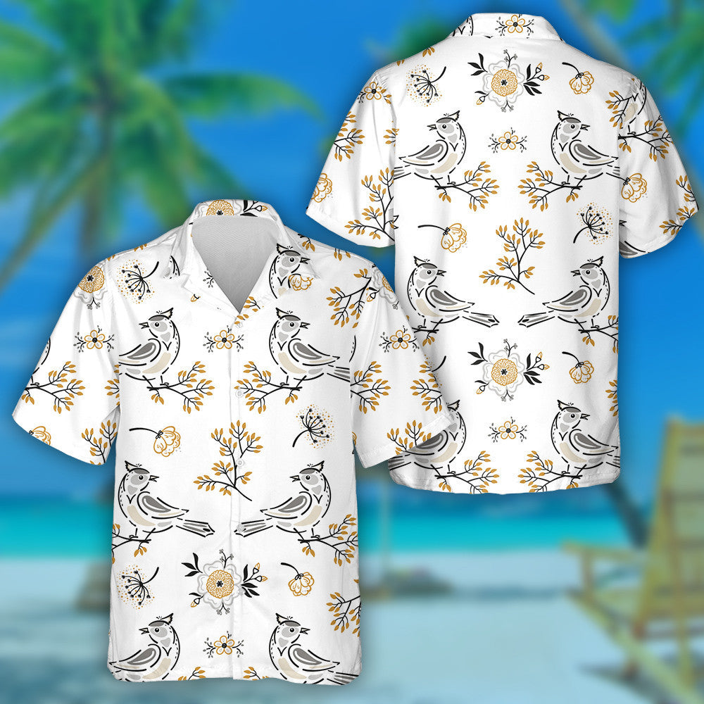 Spring Floral With Birds Flowers And Leave Hawaiian Shirt, Hawaiian Shirt Gift, Christmas Gift