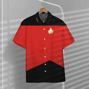 Star Trek The Next Generation Red Uniform Hawaiian Shirt, Hawaiian Shirt Gift, Christmas Gift