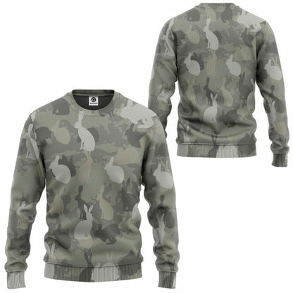 3D Rabbit Camo Custom Tshirt Hoodie Apparel