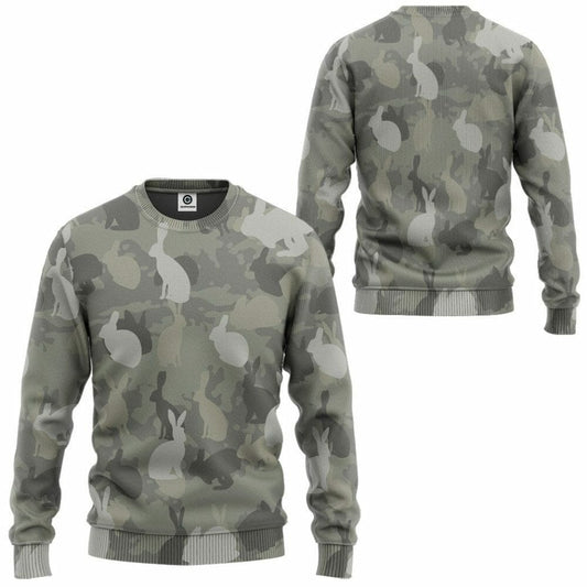 3D Rabbit Camo Custom Tshirt Hoodie Apparel